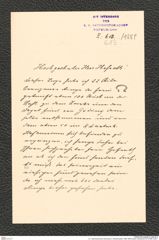 k.k. naturhistorisches Hofmuseum, Intendanzakten 1885-1896 (Hauer), Aktenzahl Z.613/1889, Seite 1